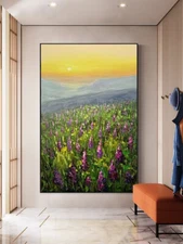 Hand Painted Scenery Oil Painting Abstract Wall Art Home Decor Flower