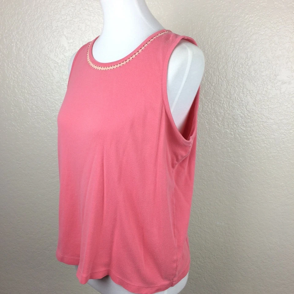 Villager Sport Mujer Rosa Top Sin Mangas con Escote Ribete Talla L Foto 4 de 4