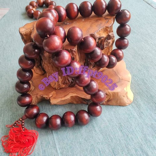 Collana perle grandi Buddha in legno naturale 30 mm * 36 Shaolin tempio monaco benedizione perline - Foto 14 di 14