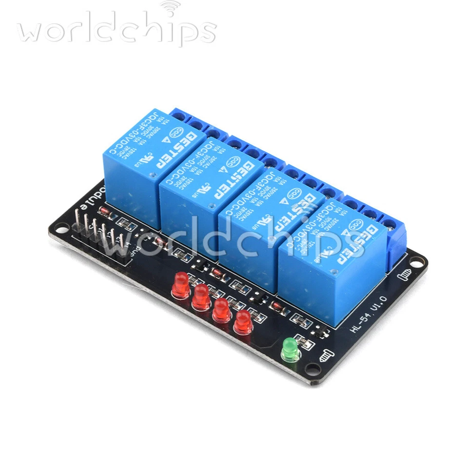 1-10 Stück 4 Kanal 3V 3,3V Relais Modul für Arduino Raspberry PIC AVR DSP ARM - Bild 2 von 4