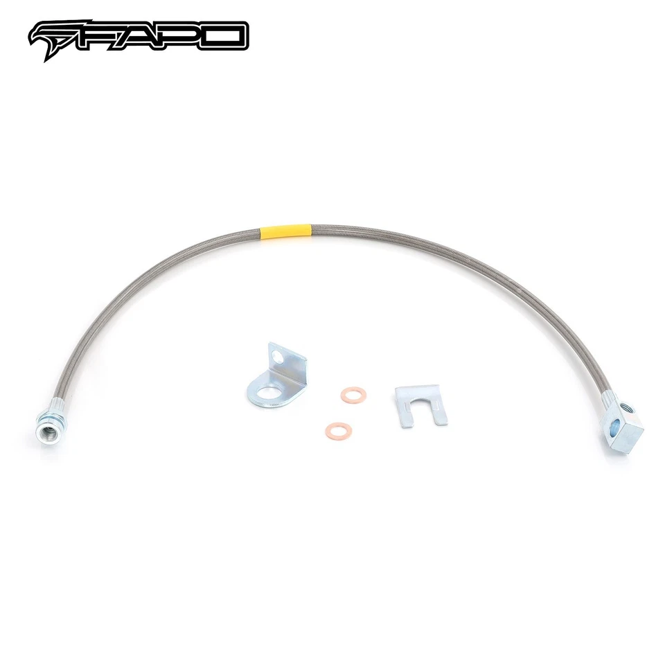 FAPO dianteiro+traseiro 4-6" linhas de freio estendidas para Jeep Wrangler TJ YJ XJ 1987-2006 - Imagem 3 de 4