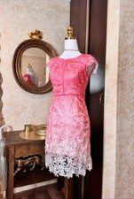 Ladies Guess Ombre Pink Orange Dress Size S 36 Mini Dress