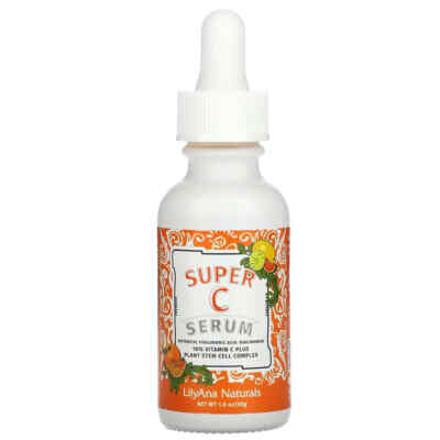 LilyAna Naturals Super C Serum 10% Vitamin C plus Plant Stem Cell Complex 1 oz.