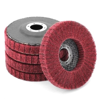 5PCS Metal Abrasive Polishing Buffiing Wheel 4-1/2'' Flap Discs for Angle Grinder