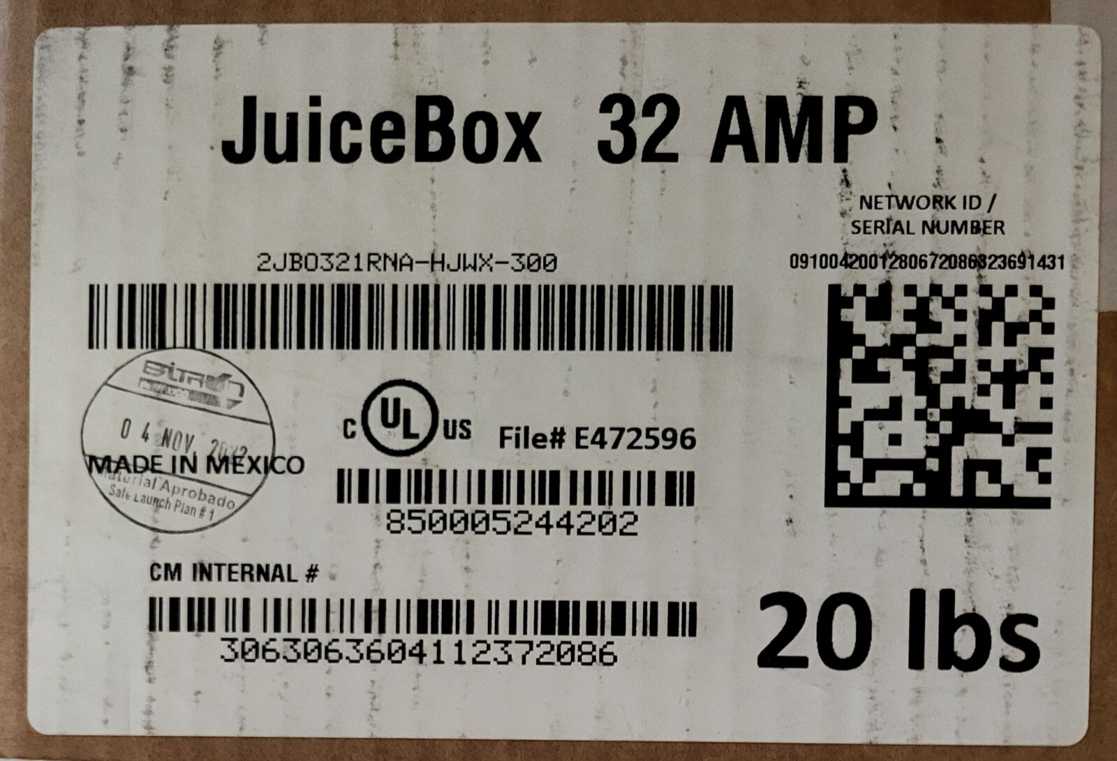JuiceBox 32A WiFienabled 25 ft Level 2 Charger EV BRAND NEW in Box