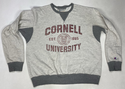 Champion Cornell University Crewneck Sweatshirt Men Large Gray