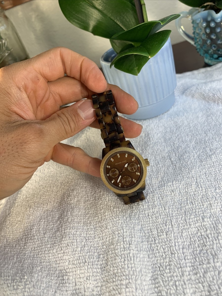 Michael Kors MK-5399 Quartz Chrono Tortoise Women's Wrist Michael Kors MK-5399 Quartz Chrono Tortoise Women's Wrist