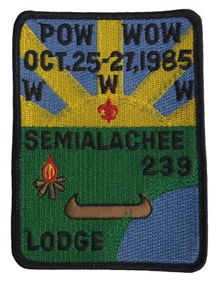 Semialachee 239 Suwanee River Area FL 1985 Pow Wow Patch BLK Bdr (RC178)