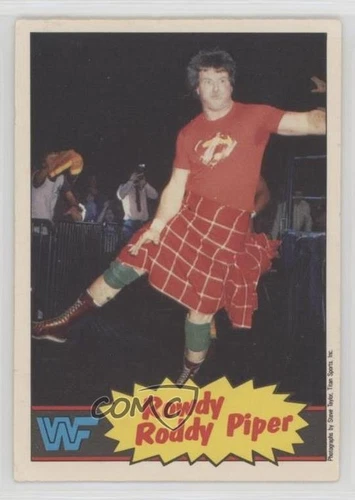 1985 O-Pee-Chee WWF Rowdy Roddy Piper #7 Rookie RC