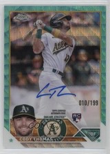 2023 Topps Chrome Rookie Aqua Wave Refractor 10/199 Cody Thomas #RA-CT Auto 0f5t