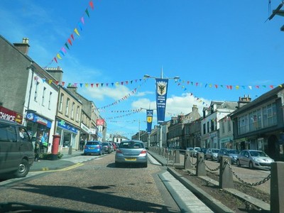Photo A3 High St, Lanark, decked out for Lanimer Day  c2014