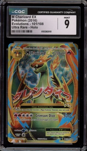 Pokemon M Charizard EX XY Evolutions Full Art #101 CGC 9 Mint
