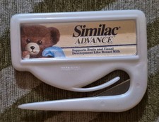 Oso de peluche fórmula bebé abridor de letras Zippy Similac Advance Drug Rep vintage