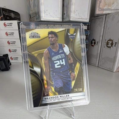 Topps Cosmic Chrome 2023-24 Brandon Miller Hornets #152 RC Gold Interstellar /50
