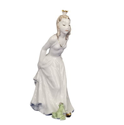 ROSENTHAL Froschkönigin Lore Friedrich Gronau 1793 Porzellanfigur um 1956 21 cm