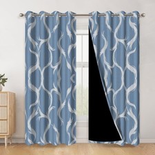 Blackout Curtains Abstract Lines Modern Art Pattern Window Treatments Room Da...