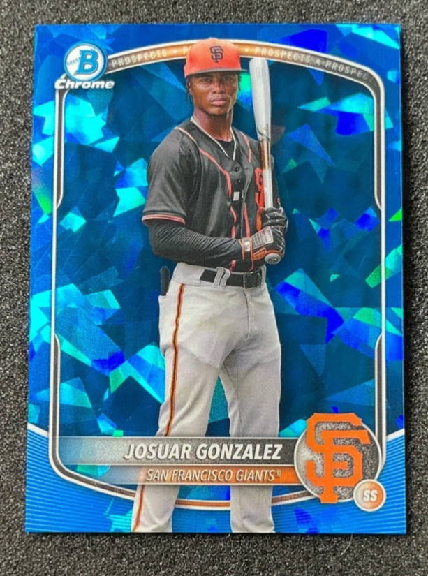 2025 Bowman Chrome Sapphire Image Variation Josuar Gonzalez IV SSP Giants