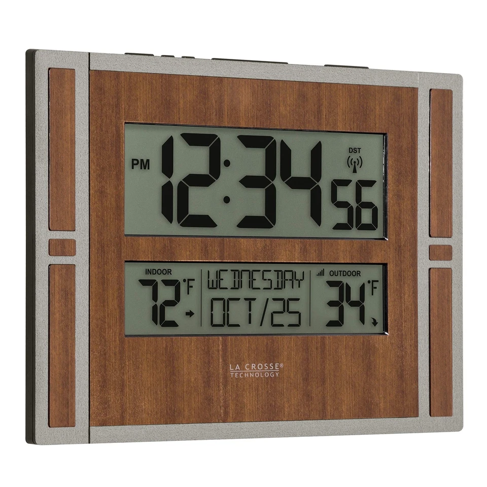 La Crosse Technology BBB86088 Atomic Digital Wall Clock with Indoor & Outdoor - Image 3 of 4