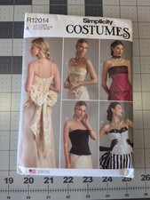 Simplicity Sewing Pattern R12014 A US Size 6-16 Misses' Corsets and Sash Uncut