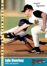 2002 Tucson Sidewinders Multi-Ad #1 Lyle Overbay Centralia Washington WA Card