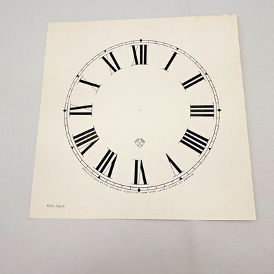 NOS Ansonia Paper Clock Dial 6 7/8'' Dia.    (ATM-700-R)