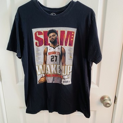 Denver Nuggets Shirt Mens Medium Black NBA Basketball Jamal Murray SLAM 47 Tee