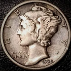 1928 Mercury Dime - XF - 90% Silver Winged Liberty 10C