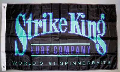 Strike King Lure Company Fishing 3'x 5' Flag Man Cave Shop - FREE Shipping
