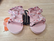 New Girl's Toddler Size 7 Pink Floral Sandals By Wonder Nation