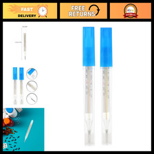 2Pc Glass Oral Thermometer for Adults - Fast Reading Fever Indicator, Armpit Use