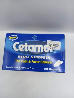 Cetamol Extra Strength Pain & Fever  Reliever 20 Caplets 