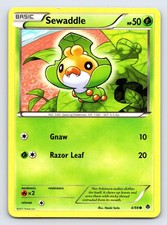 Sewaddle 4/98 Common Emerging Powers Pokemon Damaged