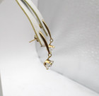 10K Yellow Gold Clear Stone Drop Dangle Earrings 1.3 Gr [E376] — photo 4