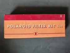 Vintage Polaroid 541 Camera Lens Filter Kit w/ Brown Leather Case 2 3 1