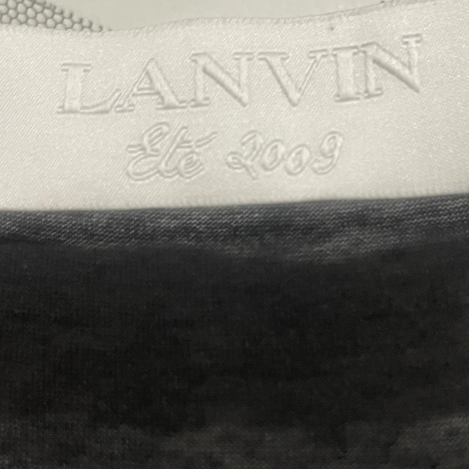 Lanvin Ete 2009 черный SIlk оборки плиссированные черный платье без рукавов размер средний - Изображение 3 из 4