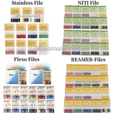 Dental Endo Root Canal Stainless/NITI/Flexo/REAMER-K/H Files Hand Use 25/21/31mm