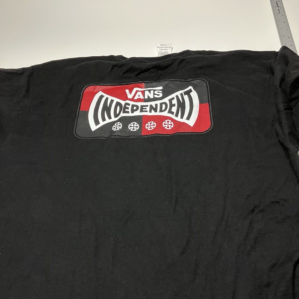 Vans x Independent Trucks Shirt Iron Cross Mens Size XL Black