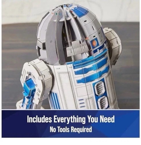 Kit puzzle modèle 3D Star Wars R2D2 cartonné jouets décoration bureau - Photo 4 sur 7