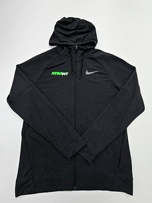 Nike Unisex Schwarz Zip-Up Dri-FIT Hoodie Größe M Leicht Laufen