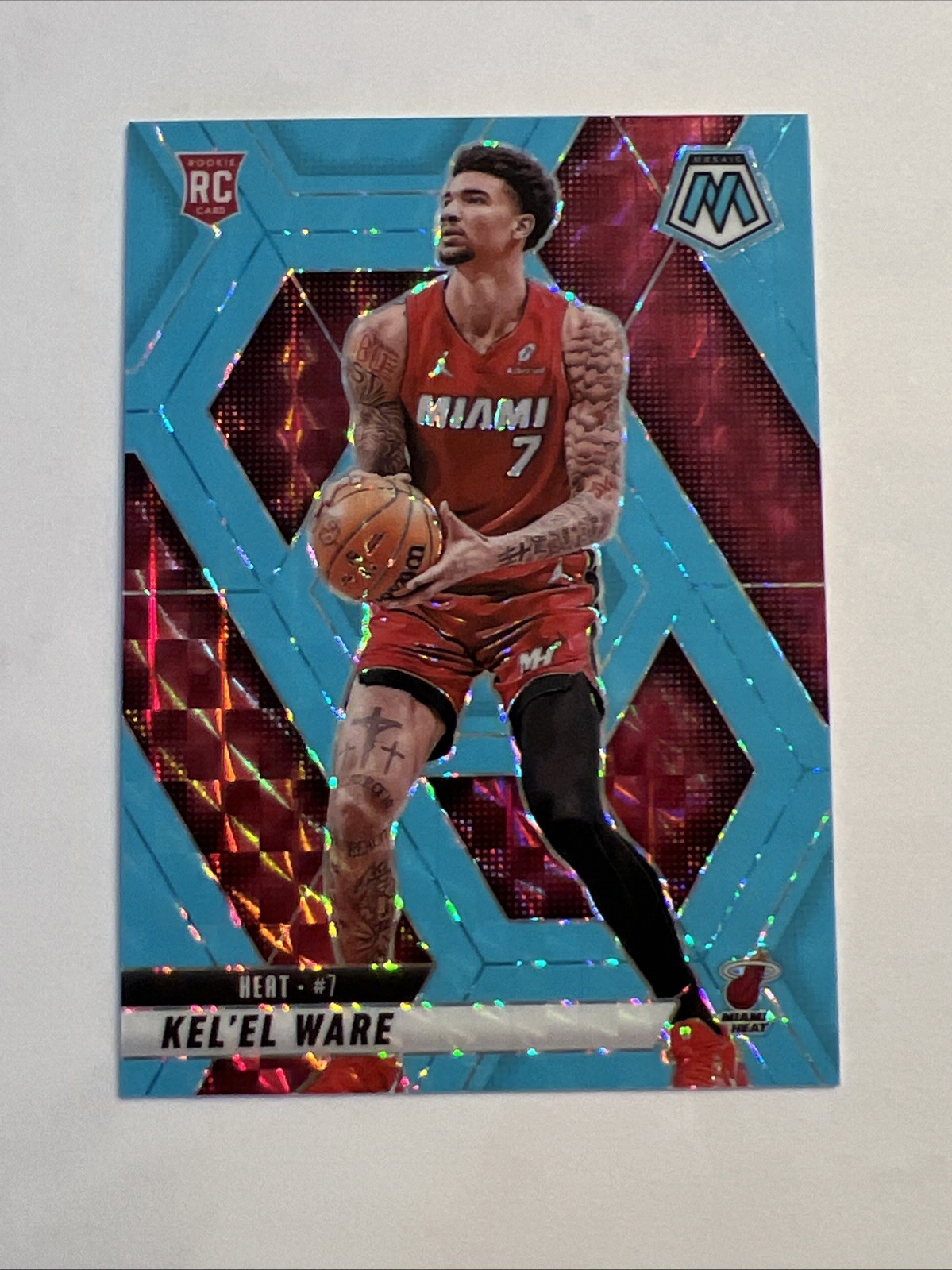 2024-25 Panini Mosaic Basketball Kel'el Ware #232 Blue Fluorescent /75 RC