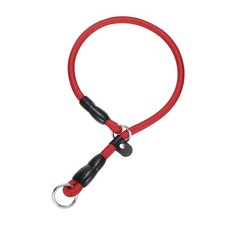 Dog Slip Collar No Pull Training Collar with Adjustable Stopper M-20 Inch, Red
