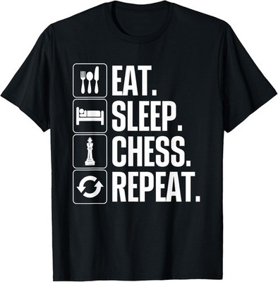 Cute Chess Player Art For Men Boys Kids Chess Lover Novelty T-Shirt