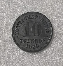 10 Pfennig 1920 Kursm&uuml;nze Deutsches Kaiserreich Top Pr&auml;gefrisch