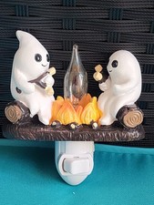Halloween Ghost Flickering Camp Fire Wall Night Light With On Off Switch