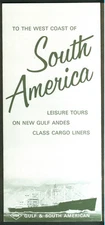 Gulf & South American Line Cargo Liner Cruises S America folder 1964