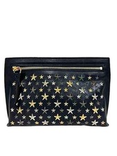 Borsa pochette JIMMY CHOO CORALIE Black Studs mix metallizzato