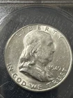 1949-s Franklin Half Dollar, Key Date, ANACS AU53, Free shipping