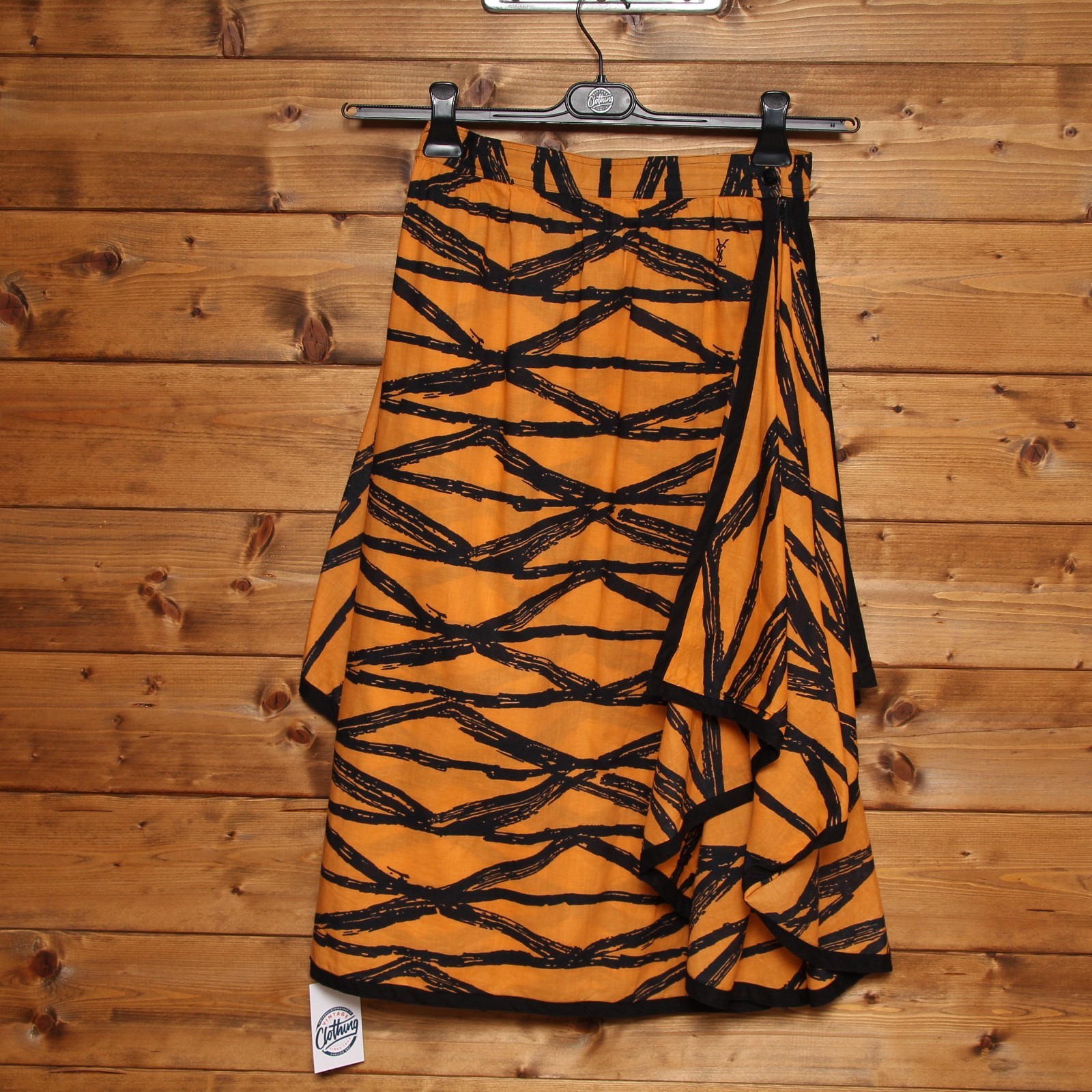 Gonna YVES SAINT LAURENT tg. 46 Usato34) (SA2834)e Aranc Donnage