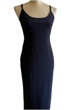 Urban Outfitters Women Black Maxi Dress Size “M” Slim Fit Back Crossed Straps