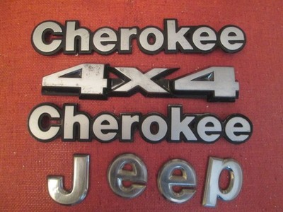 Jeep Cherokee Emblems 4X4 Badge Logo Jeep Hood Letters